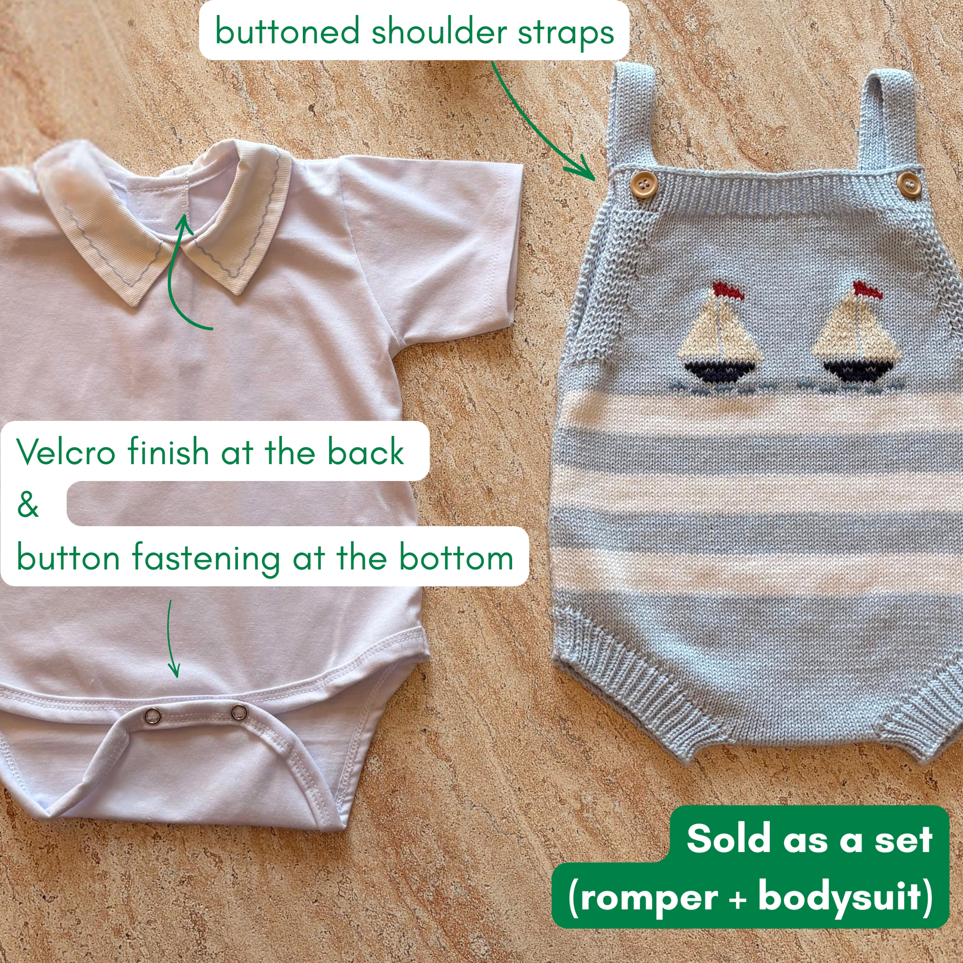 The Sailboats Short Sleeved Set