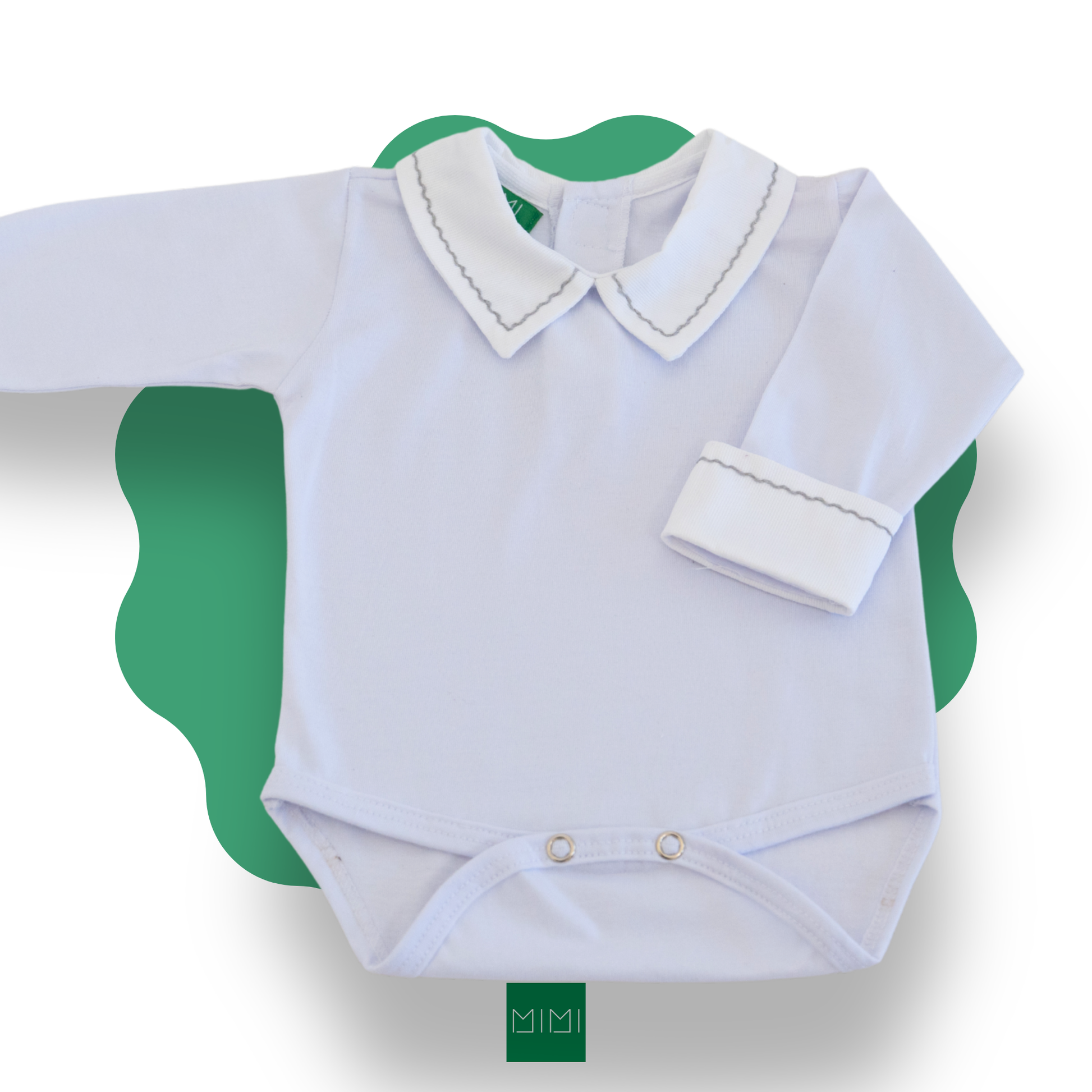 Classic Hand Embroidered Long Sleeved Onesie/Bodysuit