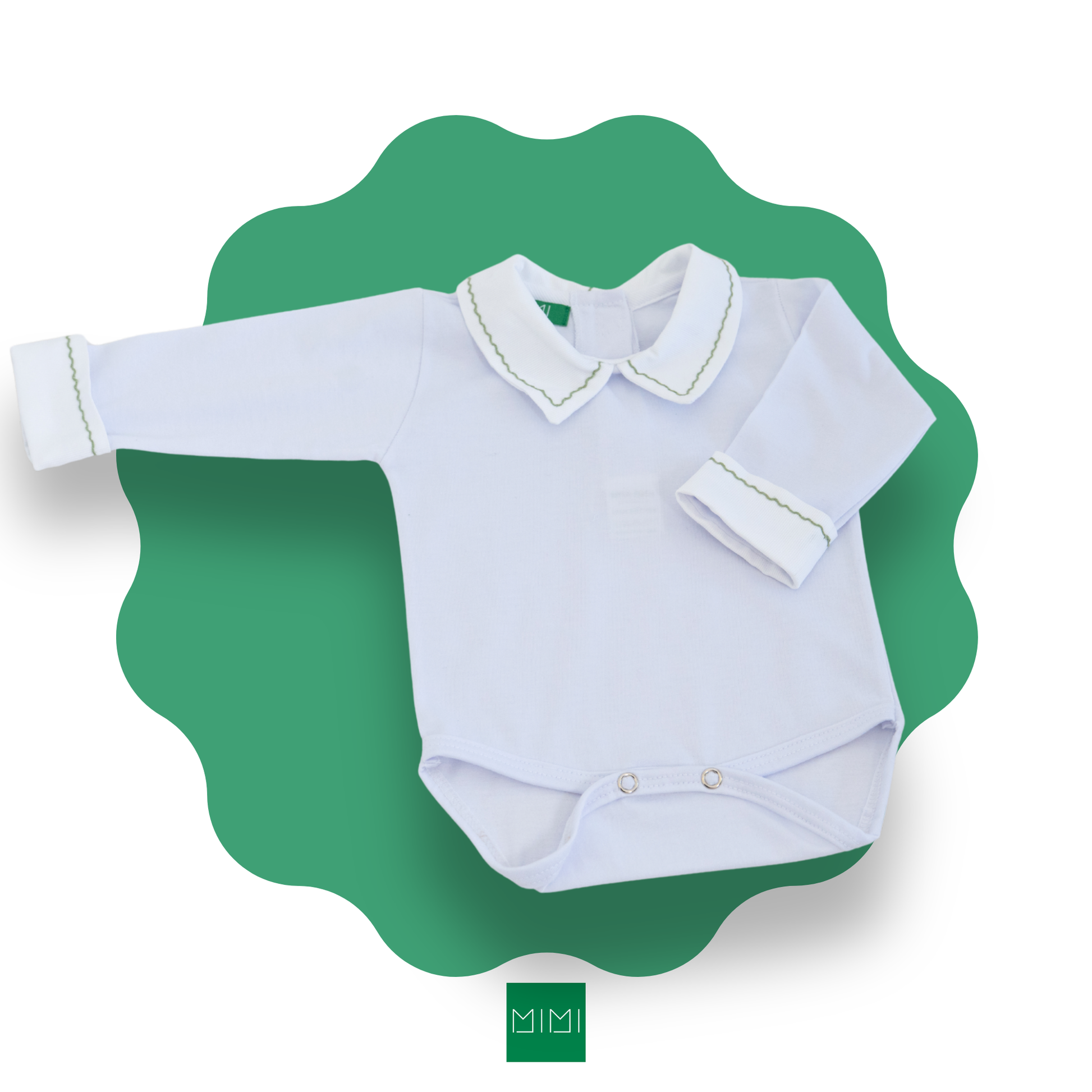 Classic Hand Embroidered Long Sleeved Onesie/Bodysuit