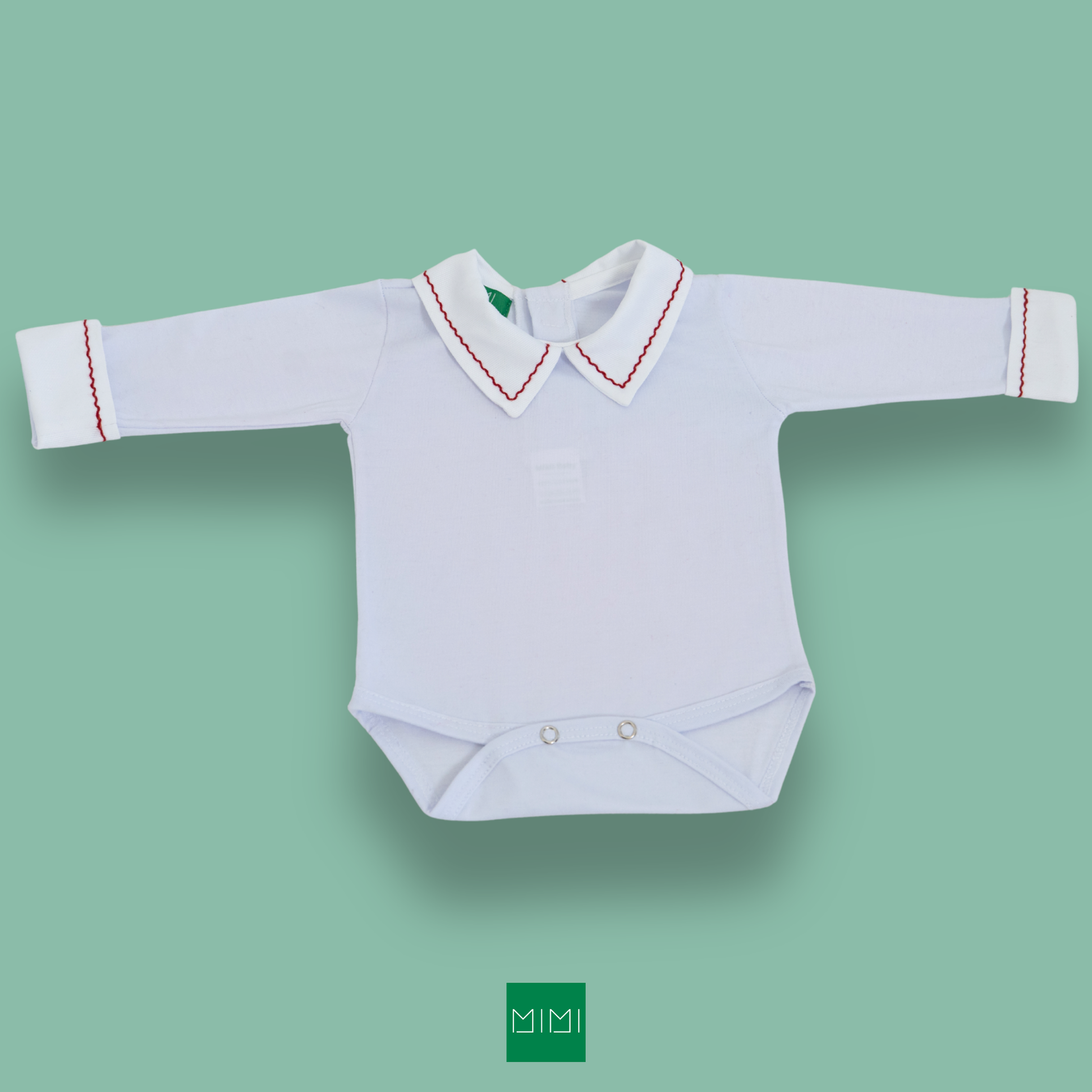 Classic Hand Embroidered Long Sleeved Onesie/Bodysuit