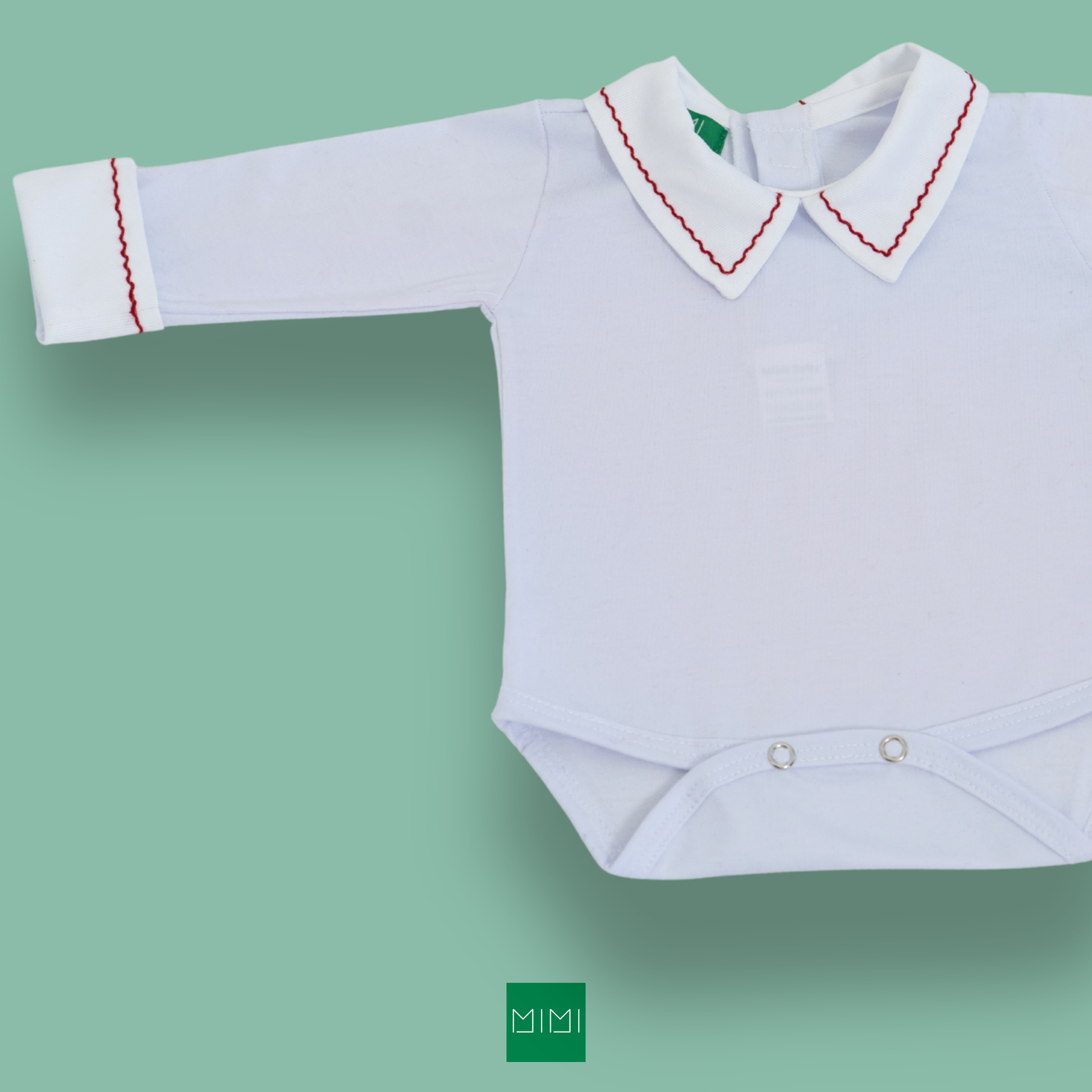 Classic Hand Embroidered Long Sleeved Onesie/Bodysuit