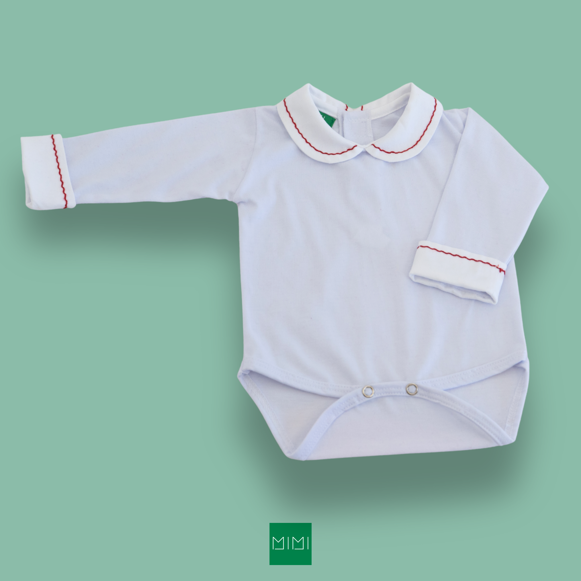 Classic Hand Embroidered Long Sleeved Onesie/Bodysuit