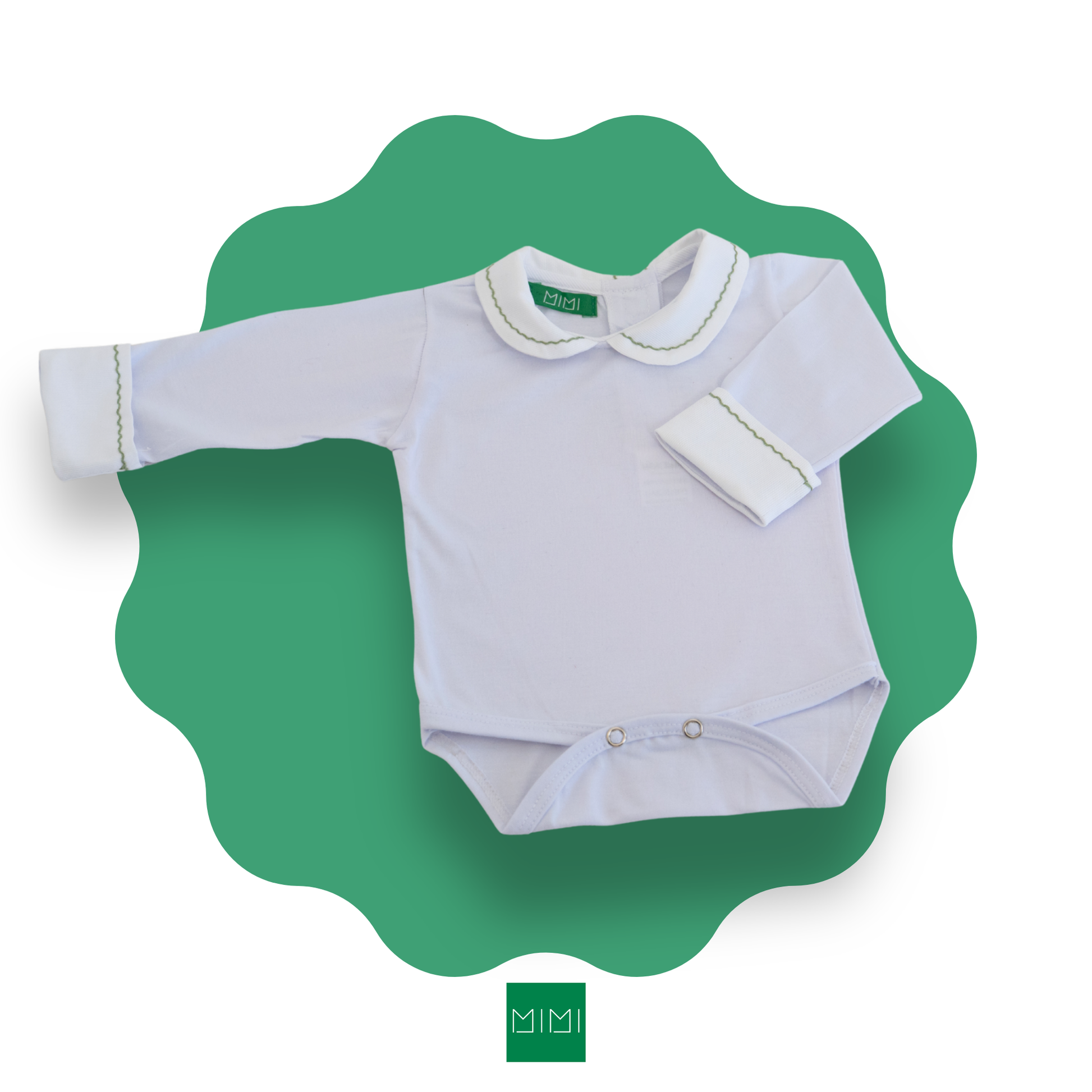 Classic Hand Embroidered Long Sleeved Onesie/Bodysuit