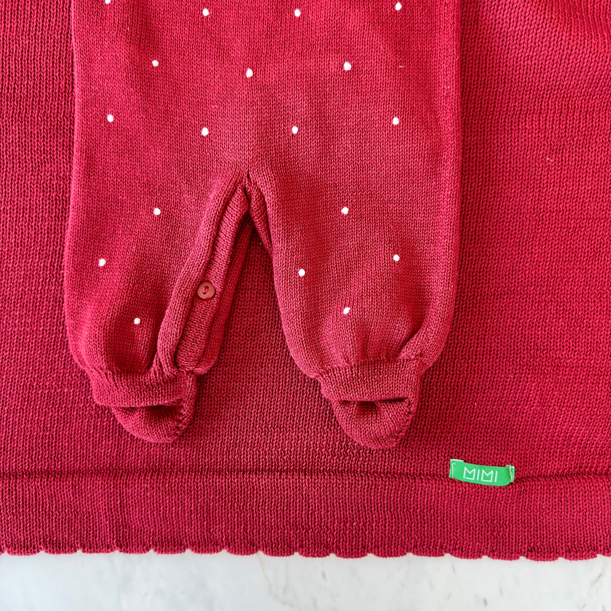 Classic Polka Dot Knit Romper