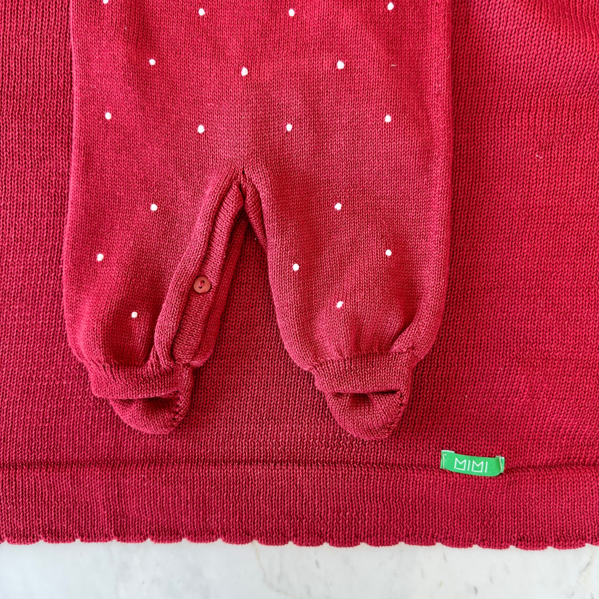 Classic Polka Dot Knit Romper