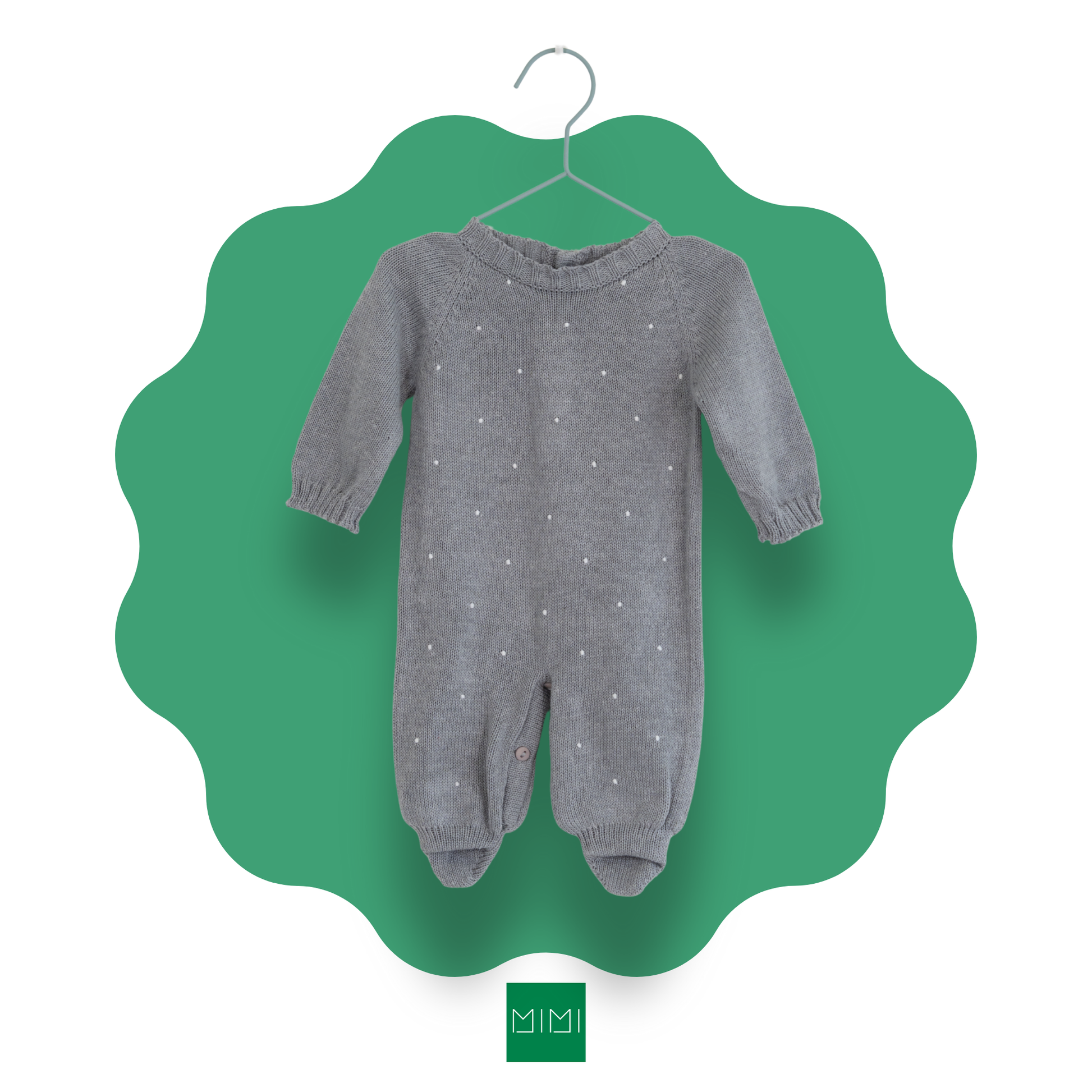 Classic Polka Dot Knit Romper