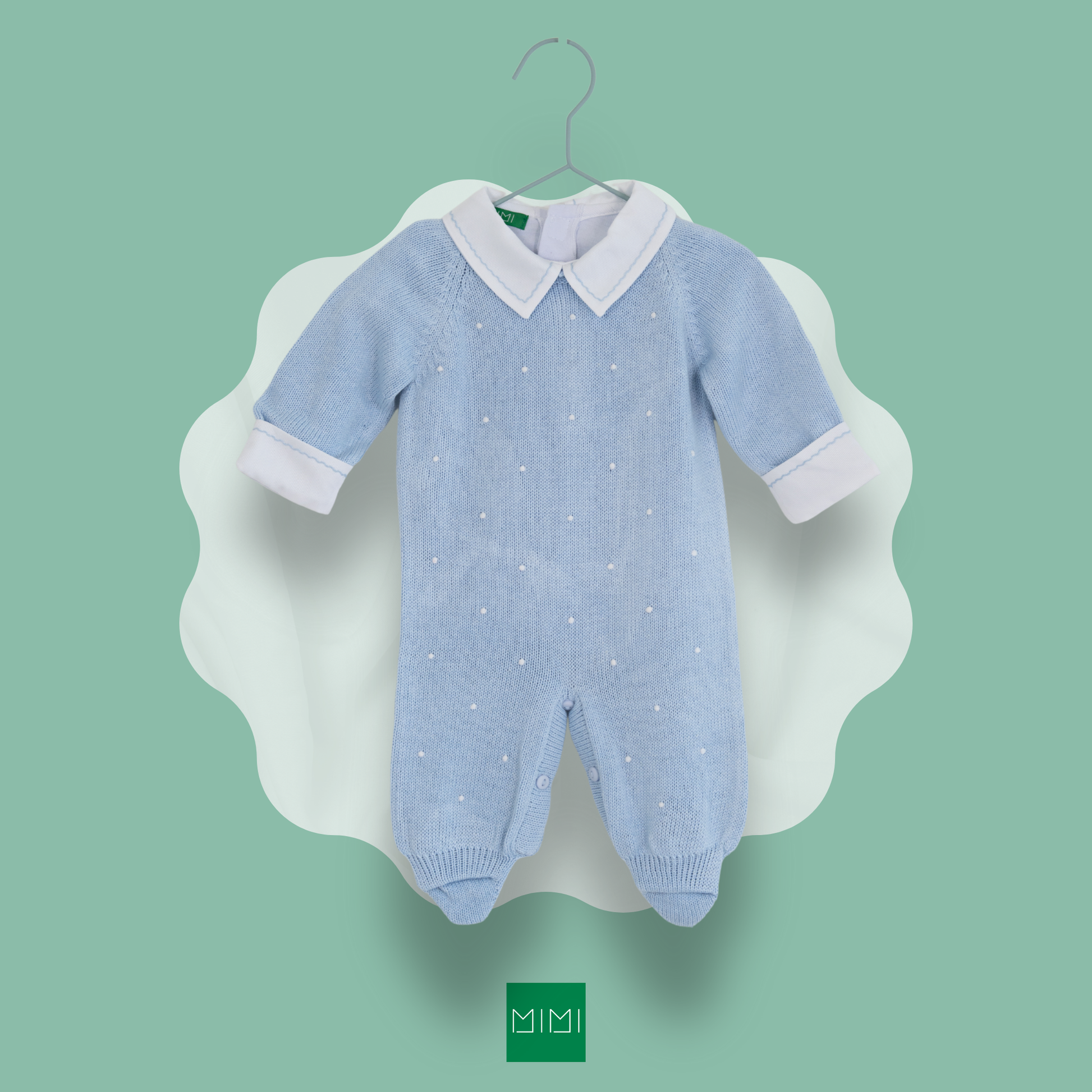 Classic Polka Dot Knit Romper