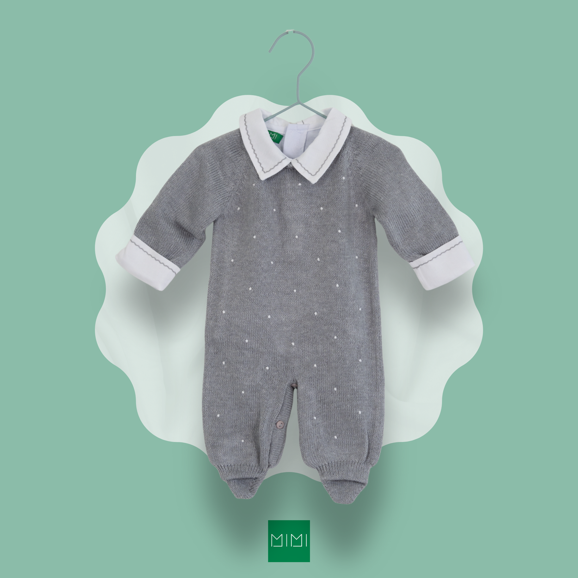 Classic Polka Dot Knit Romper