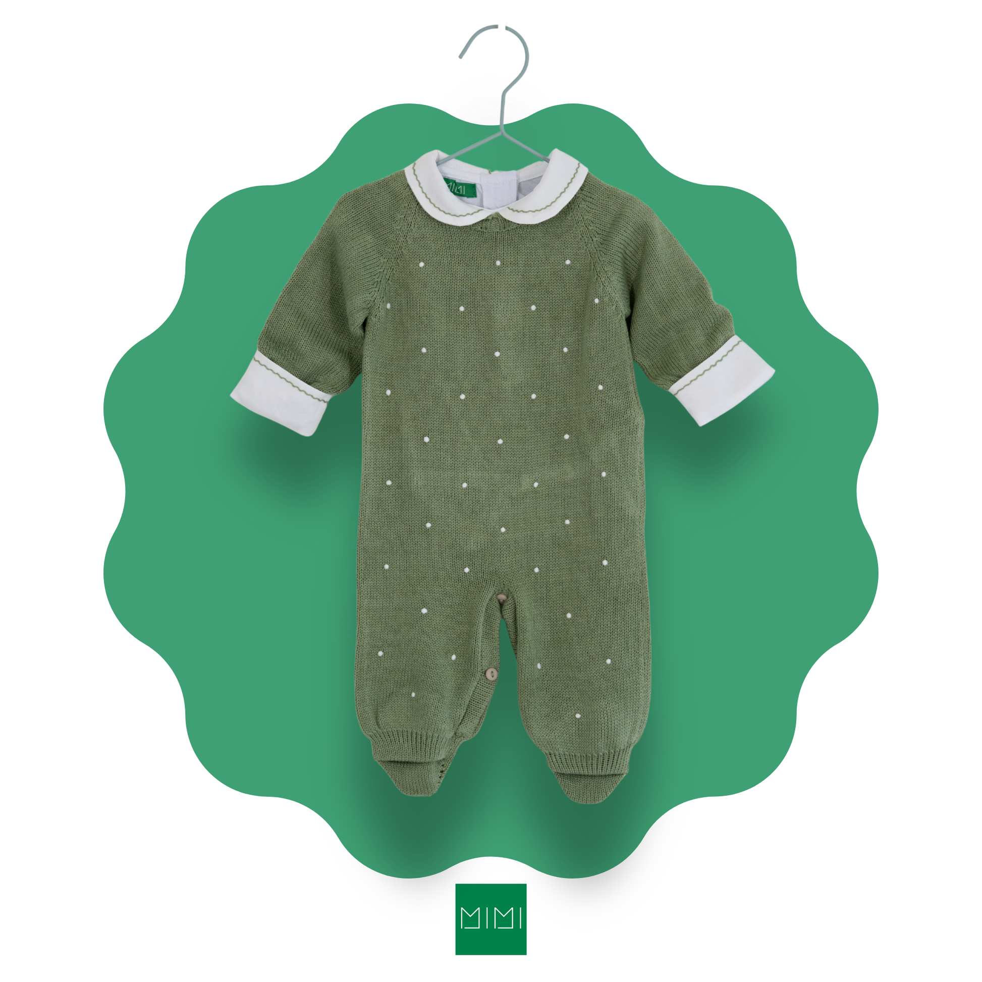 Classic Polka Dot Knit Romper