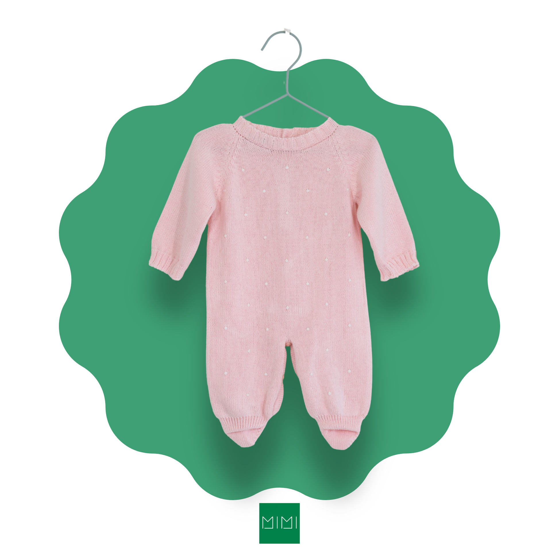 Classic Polka Dot Knit Romper