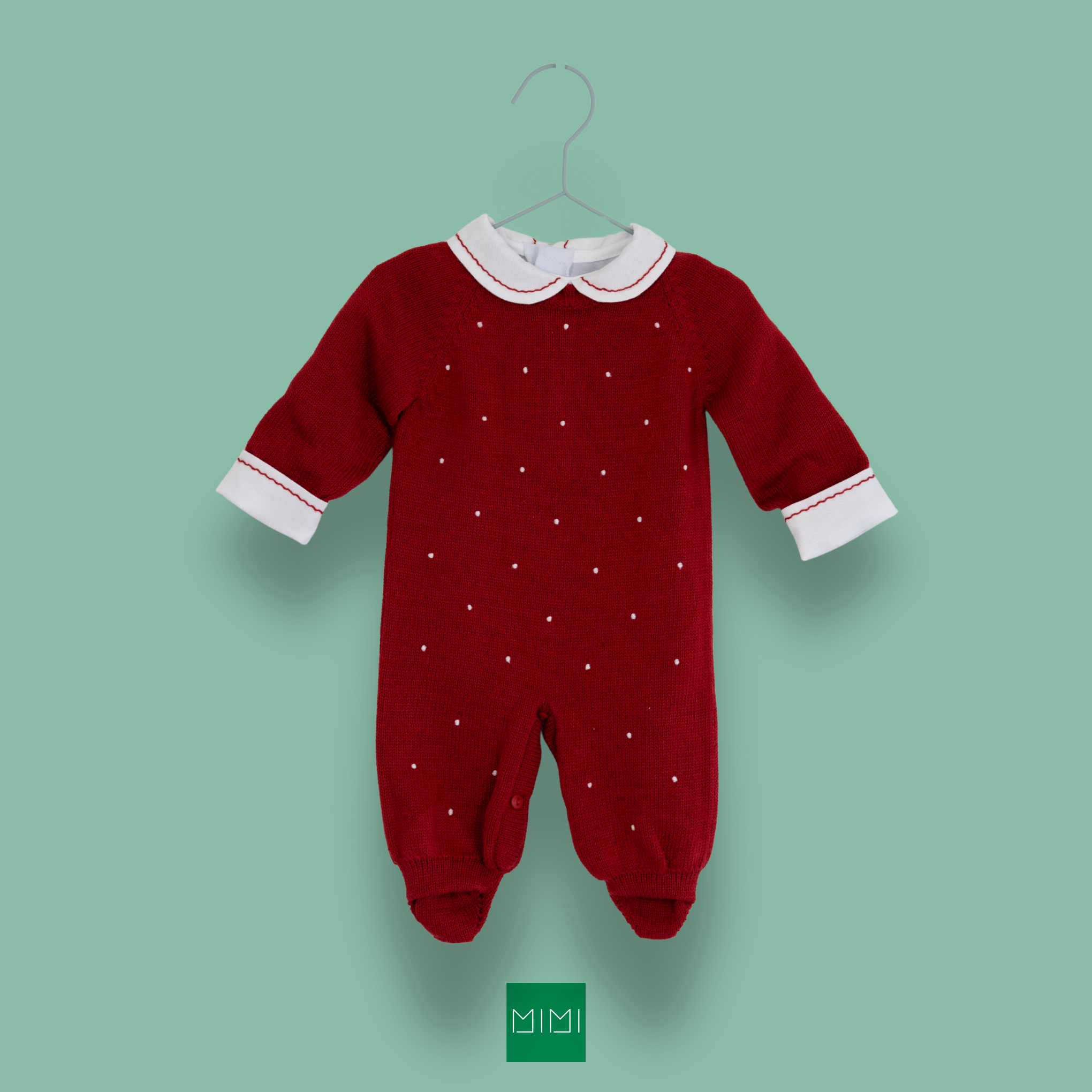 Classic Polka Dot Knit Romper