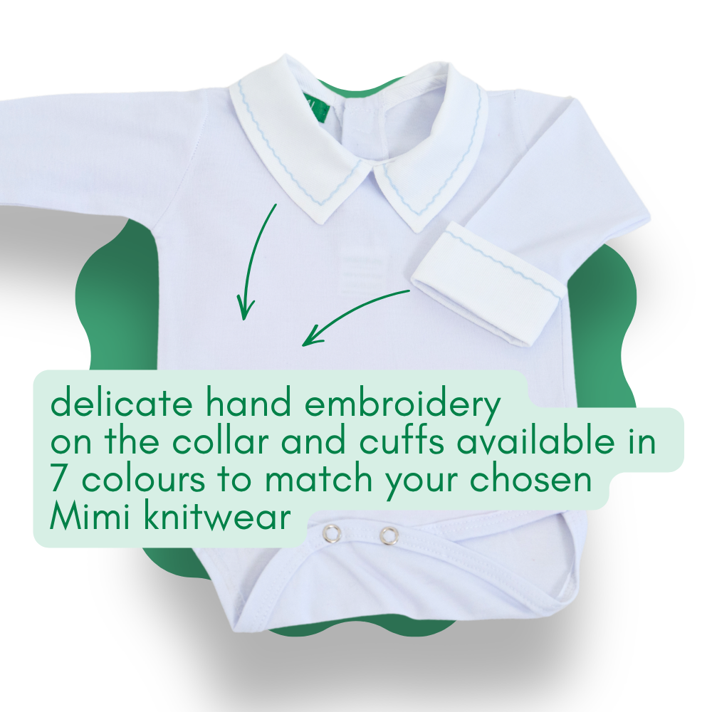 Classic Hand Embroidered Long Sleeved Bodysuit